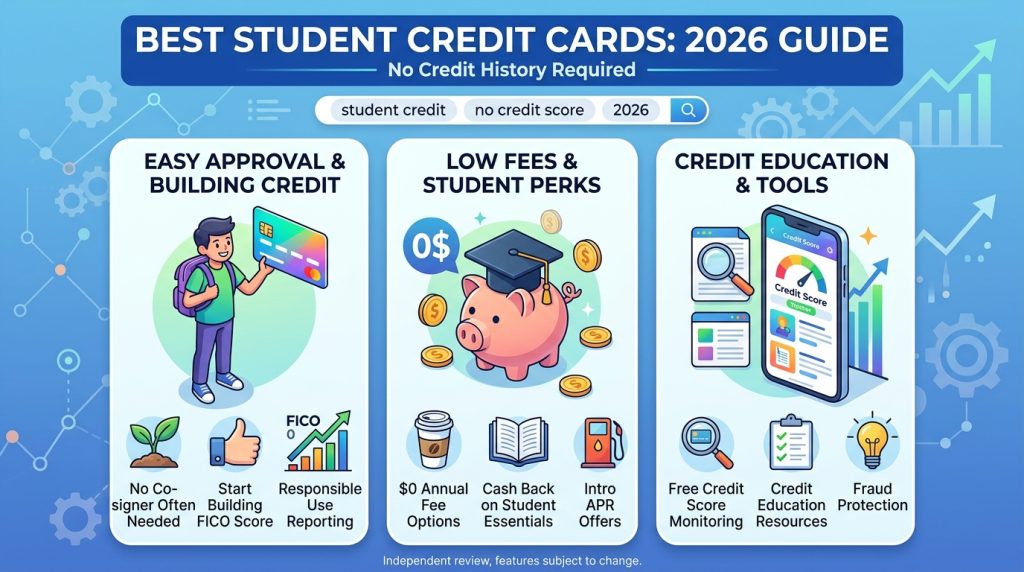 Best Credit Cards for Students (No Credit History)
