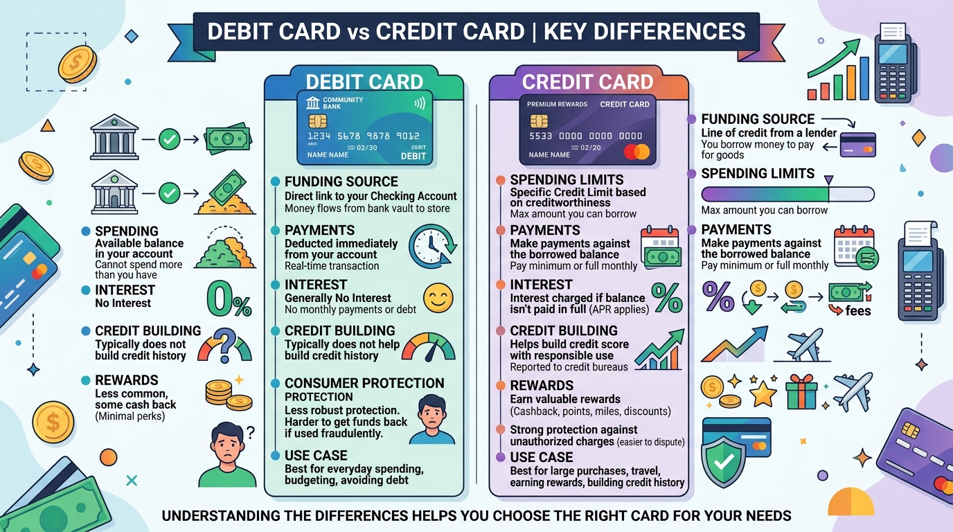Debit Card vs Credit Card