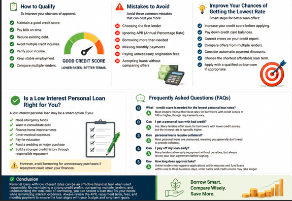 Personal Loans with Low Interest Rates: A Complete Guide (2026)