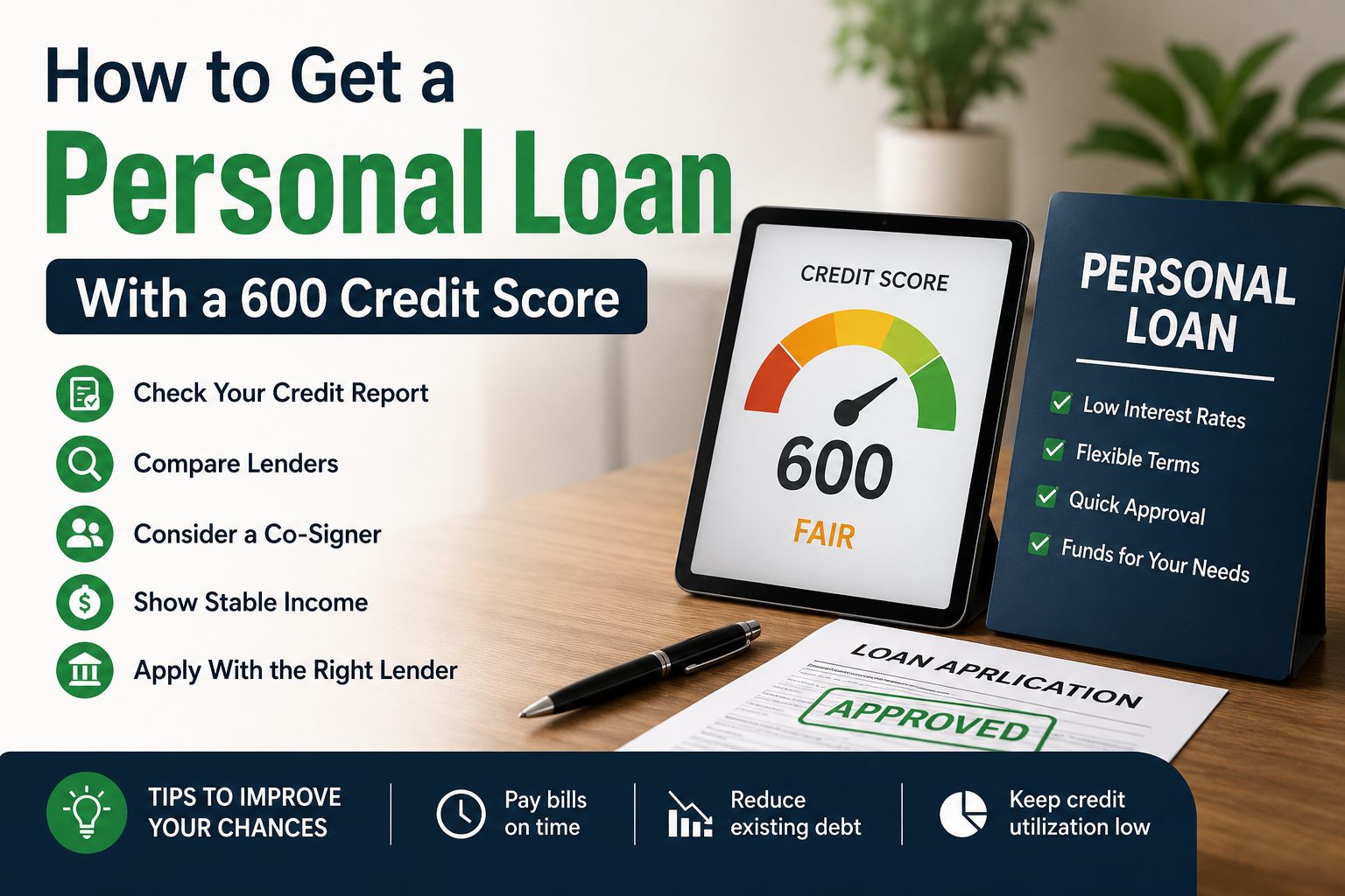 How to Get a Personal Loan With a 600 Credit Score